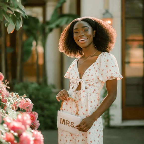 Front Tie Floral Midi Dress - Picture 2 of 9